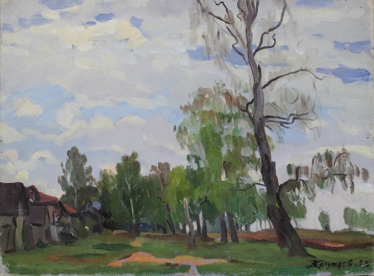Колупаев Дмитрий Антонович. Деревенский пейзаж